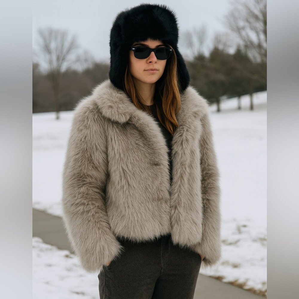 Luxurious Mob Wife Faux Fur Jacket